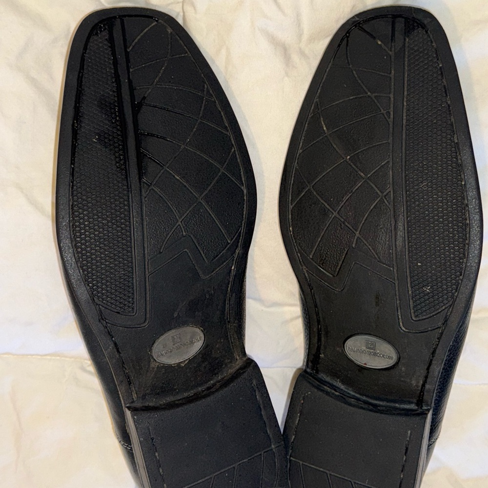 Sandro Moscoloni Black Leather Men's Slip-Ons 10.5 D - Picture 3 of 7